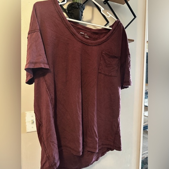 COPY - Aerie Off the Shoulder Pocket Tee - Picture 3 of 6